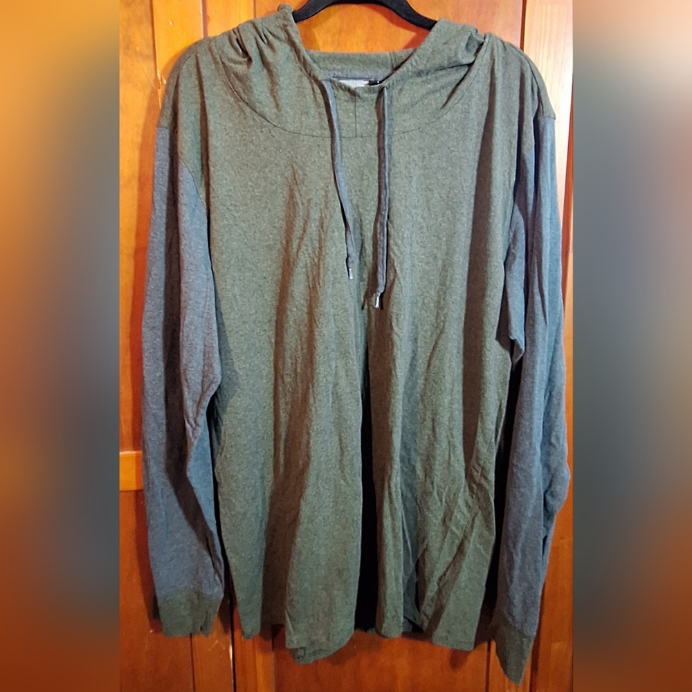 CIVIL SOCIETY Men's Green Hooded Shirt